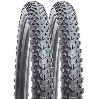 Imagem de YUNSCM 2 peças de pneus de mountain bike de 61 cm 24 x 1,95/53-507 compatíveis com pneus de bicicleta de montanha 24 x 1,90 24 x 1,95 24 x 2,0 (Y-830)