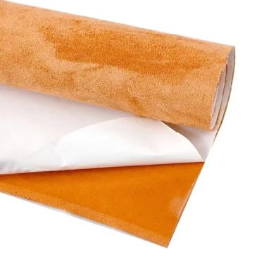 Imagem de Self-Adhesive Velvet Fabric (20x70cm, 1PC) – 0.8mm Thick Synthetic Suede for Car Roof Lining, DIY Projects, Durable(GoldYellow)