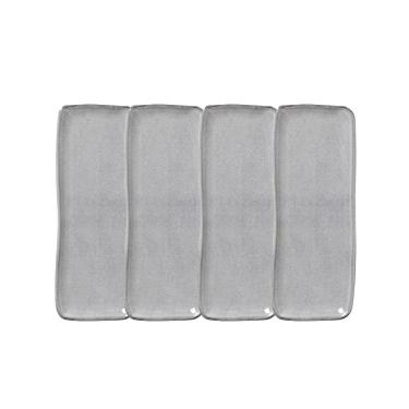 Imagem de Conjunto de Travessas Retangulares Médias Porto Brasil Orgânico Dust 33x13cm - 4 Peças