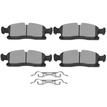 Imagem de SCITOO Kits de pastilhas de freio a disco D1629-8856 Conjunto de pastilhas de freio dianteiras de cerâmica adequado para Dodge para Durango 2017-2020, para Jeep para Grand Cherokee 2017-2020, para