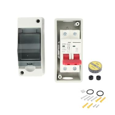 Imagem de 500V DC Solar Desconect Switch Caixa de Isolador Fotovoltaico Com Tampa de Sobrecarga para Disjuntor Em Miniatura do RV IP65 (40A)