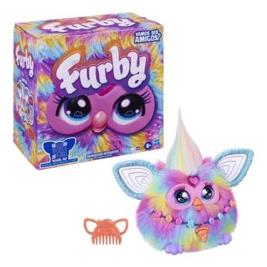 Imagem de Furby Tie Dye Pelúcia Interativa 15 Acessórios Fashion - Hasbro F8900