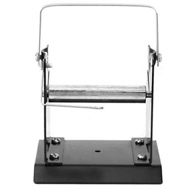 Imagem de Suporte de Fio de Soldagem de Metal, Estável e Suporte de Carretel Girando Com Design Antiestático, Adequado para Linha de Produção e Sala de Manutenção