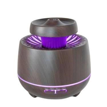 Imagem de Aromatizador e Umidificador de Ar com LED, 400ml, 7 Cores, Mogno