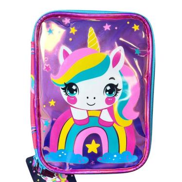 Imagem de Estojo Escolar Grande Box Unicórnio Rku5005E - Rosa