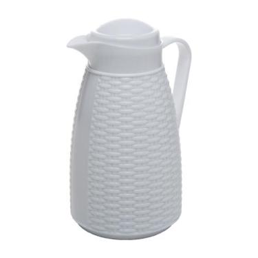 Imagem de Garrafa termica new rattan 400ml branca plastico wolff