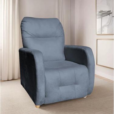 Imagem de Poltrona Para Extensão De Cílios Reclinável Suede Imperio Moderno Grafitte