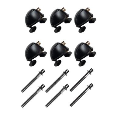 Imagem de Kit 6 Canoas Tom Caixa Preta 19.05 + 6 Parafusos 51 X 6Mm M6