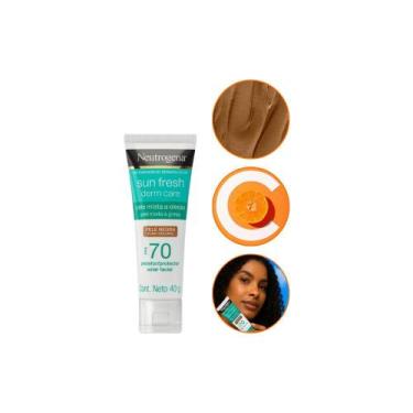 Imagem de Protetor Solar Oil Free Com Cor Pele Morena Mais Negra Sunfresh FPS 70