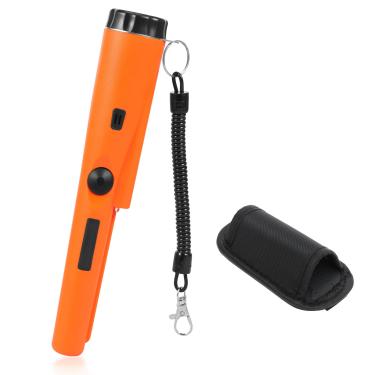 Imagem de Pinpointer detector de metal, IP66 à prova d'água, haste de ponteiro de pino portátil, sonda localizadora de tesouro de busca de 360°, detector de metais profissional para adultos, crianças (marrom)