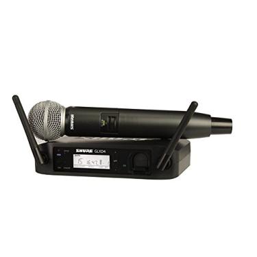 Imagem de Shure Sistema de microfone GLXD24/SM58 com receptor GLXD4 e transmissor portátil GLXD2 com cápsula de microfone vocal SM58