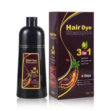 Imagem de Shampoo de tintura de cabelo BELEZALIB Instant Dark Brown 500mL para m