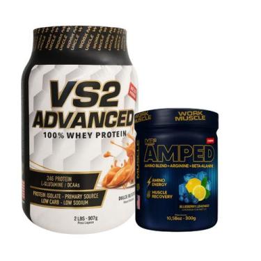 Imagem de Kit Whey Protein 100% 907g + Blend de Aminoácidos MR Amped - Work Musc