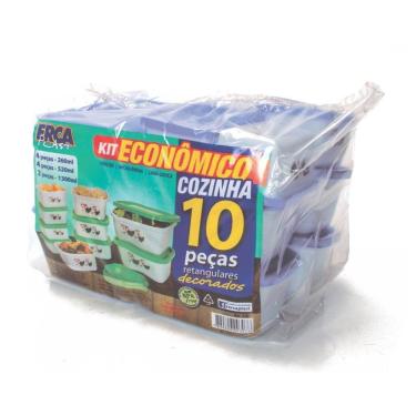 Imagem de Conjunto 10 Potes Organizadores De Alimento Para Cozinha