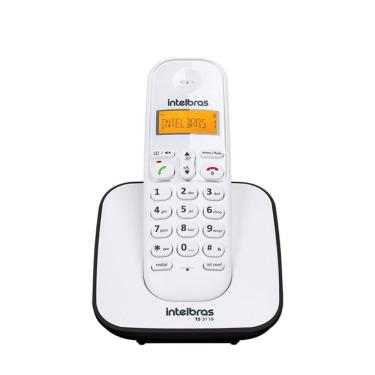 Imagem de Telefone Sem Fio Intelbras Display Luminoso Ts 3110 Branco Homologação: 20121300160