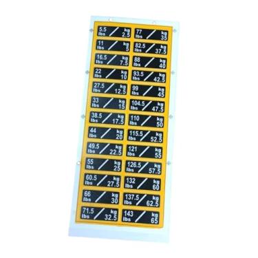 Imagem de Zxpjkyu Etiquetas para Pilhas de Pesos E Anilhas para Treinamento de Resistência, 2.5 Kg Preto Amarelo