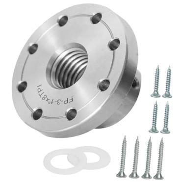 Imagem de UGPLM Placa frontal de torno de madeira, suprimentos de aço de liga, furos de montagem de parafuso de mandril de máquina de marcenaria, torneamento de, 3 Inch