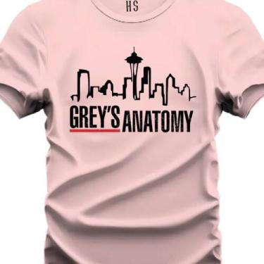 Imagem de Camiseta Greys Anatomy Personalizada Tecido Premium 30,1 - Hs, Rosa, G