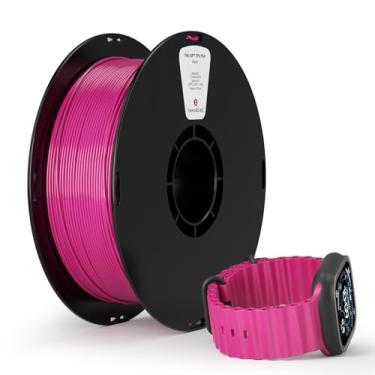 Imagem de kexcelled Filamento TPU 1,75 mm, filamento magenta TPU 95A flexível macio para impressora 3D, carretel de 1 kg (1 kg), excelente elasticidade, serve na maioria das impressoras 3D FDM