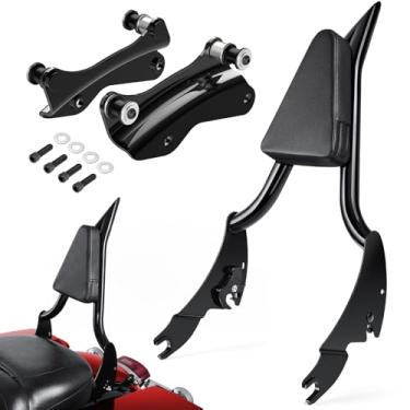 Imagem de Benlari 66.0 cm Passenger Sissy Bar Backrest and 4 Point Docking Hardware Kit Apto para Harley Davidson Touring Street Glide Electra Glide Road King Road Glide 2009-2024, Preto