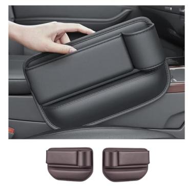 Imagem de Caixa de armazenamento de carro com suporte de copo para H&onda Vezel Hr-V 2015-2017 de couro para cadeira de carro organizador de lacunas caixa de armazenamento interior de carro bolso de