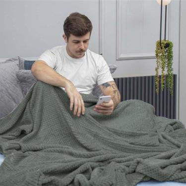 Imagem de Manta Casal Flannel Pollo Cinza Urbano Appel Home