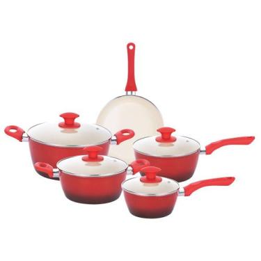 Imagem de Jogo de Panelas Indução 5 Peças Class Rubi Rev Cerâm 3,7mm - Class Hom