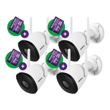 Imagem de Kit 4 Câmeras Wi-fi Intelbras Im5s Com Cartao 32gb Fullhd