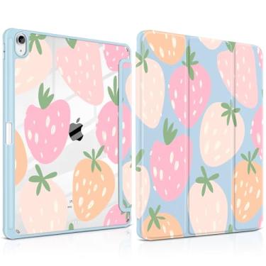 Imagem de MEEgoodo Capa para iPad Air 33.0 cm 2025(M3) / 2024(M2), capas para tablet com revestimento traseiro de acrílico transparente, capa com suporte para lápis + despertar/hibernar automático + suporte de