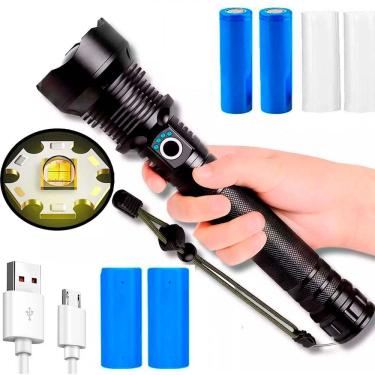 Imagem de Lanterna Recarregável LED P90.2 com Zoom e 4 Baterias 