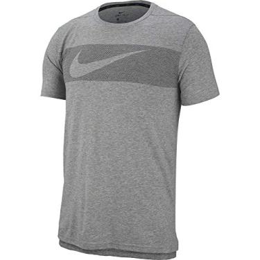 Imagem de Camiseta masculina Nike Hyper Dry Graphic, Dk Grey Heather/Black, XX-Large