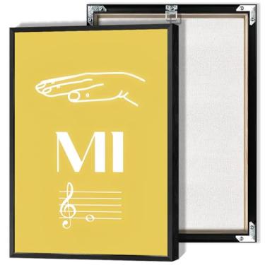 Imagem de Solfège Cartaz em tela com placas de mão, música, sala de aula, impressões de arte de parede, notas minimalistas, modernas, teoria musical, decoração para sala de estar, quarto, escritório, escola, 30