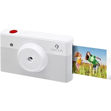 Imagem de Minolta Câmera digital Instapix 2 em 1 com impressão instantânea e impressora Bluetooth, cinza