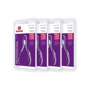 Imagem de Alicate Inox Cutícula Afiado 777 Profissional Mundial 4 unidades Manic