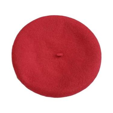 Imagem de Boina de Lã Feminina - Estilo Retrô, Quente e Confortável para Outono/