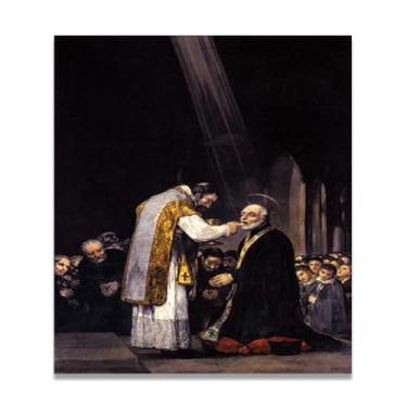 Imagem de LKXGRRSFG Arte em tela The Last MealSpanish Romantic Francisco De Goya - Obra-prima clássica para decoração de escritório doméstico 69,8 x 98 cm sem moldura