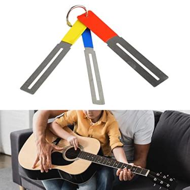 Imagem de Protetores de escala de guitarra de metal, protetores de dedo para polimento de arquivamento, 3 peças de ferramentas luthier duráveis para manutenção de baixo de guitarra e proteção contra arranhões