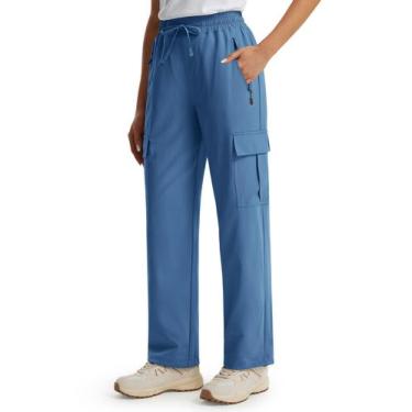 Imagem de Calças femininas Libin para caminhada ao ar livre Cargo Blue S