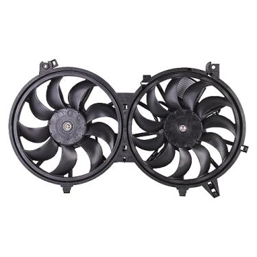Imagem de TYG Conjunto de ventilador de resfriamento atualizado para Infiniti EX35 EX37 FX35 FX37 Q70 G37 M35h Nissan 370Z | Radiador de motor de substituição OE de nível de corrida para 21481-JK600/21481-JK000