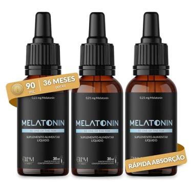 Imagem de Melatonina em Gotas Sublingual 0,21mg por Gota ELLYM NUTRITION 30ml Sabor Maracujá Rápida Absorção Efeito Imediato (90 mL)
