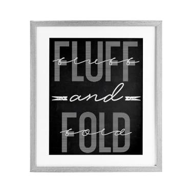 Imagem de Stupell Industries Fluff & Fold Black Minimal Gray Impressão emoldurada sob vidro, design por Marcus Prime, 16 x 13