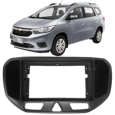 Imagem de Moldura 9 Polegadas Spin 2013 à 2018 Preta Painel Central Multimidia Som