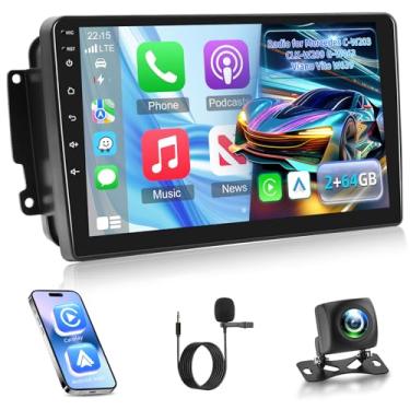 Imagem de Volxcereo Rádio automotivo para Mercedes C-W203 CLK-W209 G-W463 Viano Vito W639 1998-2006, [2+64] estéreo Android Touchscreen de 9 polegadas com Carplay/Android Auto, GPS, WiFi, Bluetooth, SWC, FM/RDS