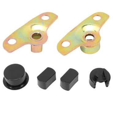Imagem de GNXFixt Pivô de rolo de dobradiça de porta traseira e kit de cobertura de bucha de inserção para F150 F250 F350 1997-2007 lado traseiro esquerdo e lado direito do passageiro 55274936AC, E7TZ-99430B22