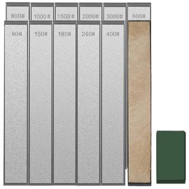 Imagem de leeviphne Pedras De Amolar Diamantadas, Kit Com 11 E Facas Base Antiderrapante - Para Sistema Ângulo Fixo, Afiador Ruixin Pro