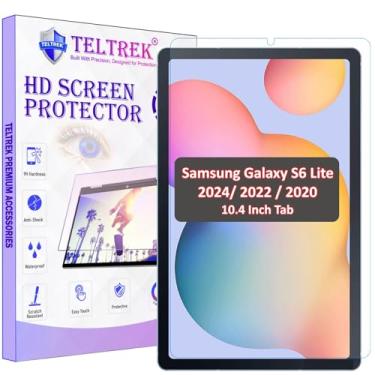 Imagem de TELTREK Pacote com 2 protetores de tela projetados para Samsung Galaxy S6 Lite 10,4 polegadas (2024/2022/2020) Protetor de tela de vidro temperado nano fibra – Ultra transparente, dobrável, flexível