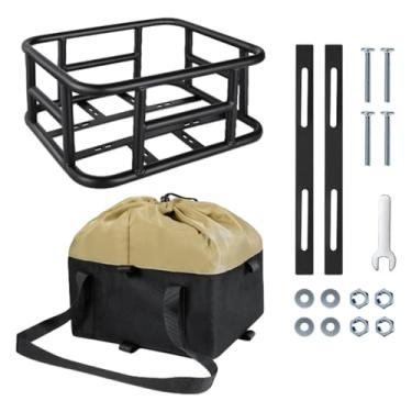 Imagem de Zxpjkyu Cesto Traseiro com Bolsa Interna Removível, 34,3 X 30,5 X 15 Cm, Capacidade de Carga: 30 Kg