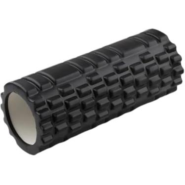 Imagem de Rolo de Massagem e Liberação Miofascial, Preto, para Yoga, Pilates, Crossfit e Academia, Cilindro de Espuma com Textura