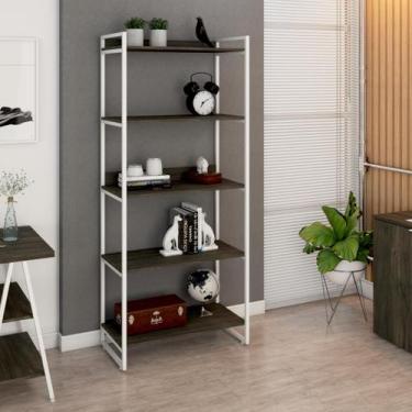 Imagem de Estante Kuadra 80X40X187cm C/05 Prateleiras Estrutura Branca - Compace