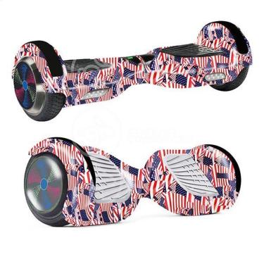 Imagem de Hoverboard Infantil Skate Elétrico Adesivado America Led USA